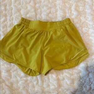 Lululemon Athletica Yellow Athletic Shorts with Elastic Waistband